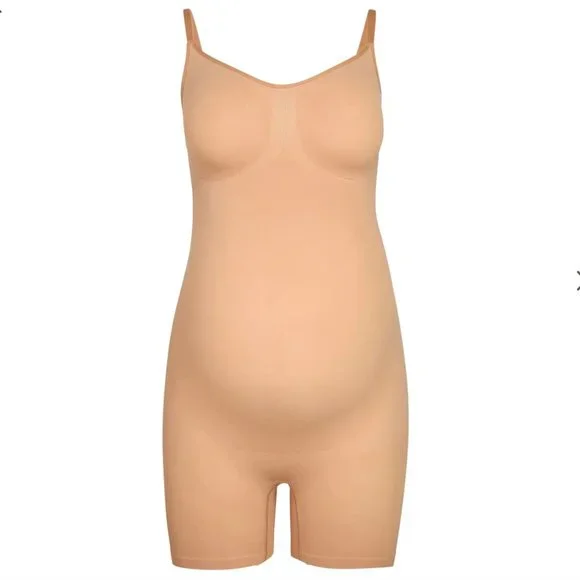 SKIMS, Intimates & Sleepwear, Nwot Maternity Sculpting Bodysuit Mid Thigh  In Ochre Xxsxs